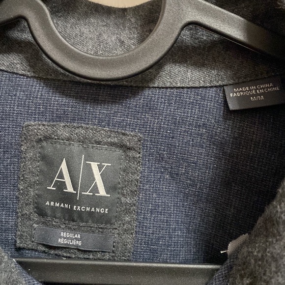 Armani Exchange Men's Blue and Black Dress Shirt - Picture 5 of 7